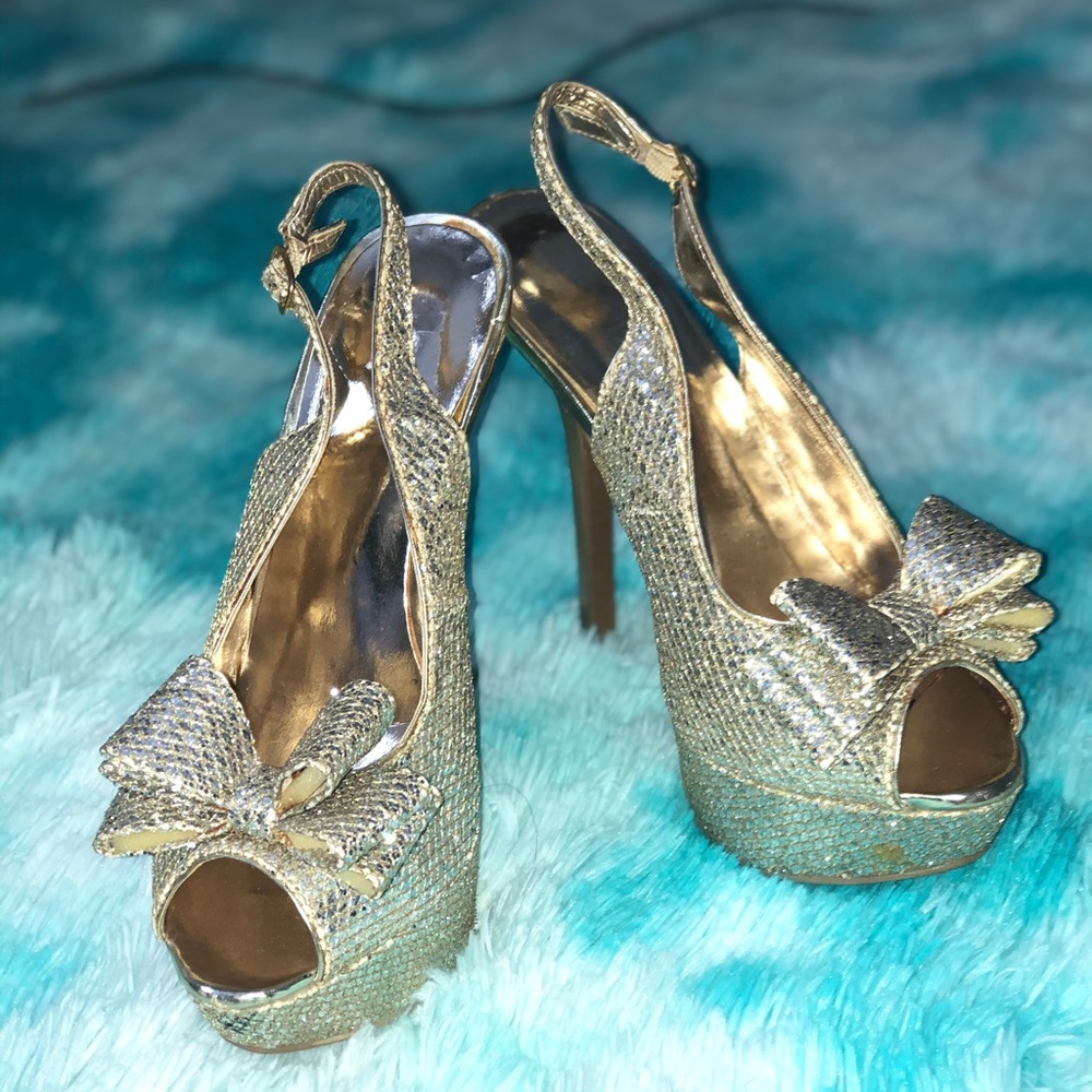 Gold Sparked High Heels
